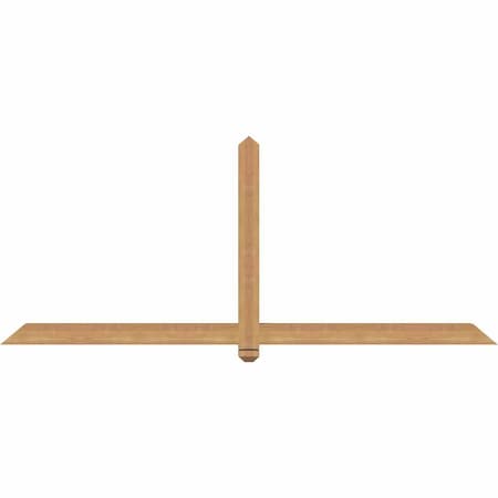 Ekena Millwork Eugene Smooth Timber Gable Bracket, Western Red Cedar, 84"W x 35"H x 3 1/2"D x 3 1/2"F, 10/12 Pitch GBW084X35X0404EUG00SWR